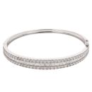 9ct White Gold 5.00ct Brilliant Cut Diamond Bangle