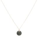 9ct Yellow Gold Disc Fancy Pendant and Chain 18"