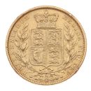 1864 Victoria Young Head Shield UK Full Sovereign Coin