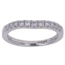 Platinum 0.31ct Brilliant Cut Diamond Wishbone Ring