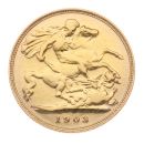 1903 Edward VII Large Head UK Half Sovereign Coin