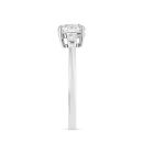 9ct White Gold 1.15ct Round Brilliant Lab Grown Diamond Solitaire Ring with Baguette Shoulders