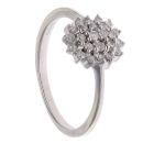 9ct White Gold 0.22ct Brilliant Cut Diamond Cluster Ring