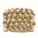 9ct Yellow Gold Four Row Keeper Ring