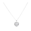 Sterling Silver Heart Locket and Chain 18" by Icesia