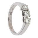 18ct White Gold Trilogy Diamond Ring