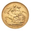1903 Edward VII Large Head UK Full Sovereign Coin