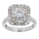 18ct White Gold Est 1.88cts Diamond Cluster Ring by Anya Belle