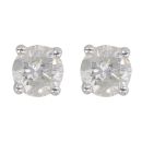 9ct White Gold 0.50ct Brilliant Cut Diamond Stud Earrings