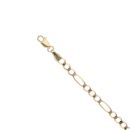 9ct Yellow Gold Figaro Bracelet 6.5"