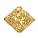 22ct Yellow Gold Patterned Rhombus Nose Stud