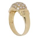 18ct Yellow Gold Cubic Zirconia Cluster Ring