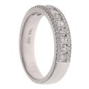 18ct White Gold 0.65ct Brilliant And Princess Cut Diamond Fancy Ring