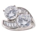 14ct White Gold Cubic Zirconia Fancy Ring