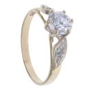 9ct Yellow Gold Cubic Zirconia Single Stone Ring