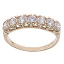 9ct Yellow Gold Cubic Zirconia Half Eternity Ring