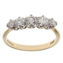 18ct Yellow Gold 0.75ct Brilliant Cut Diamond Five Stone Ring