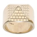 9ct Yellow Gold Pyramid Signet Ring