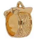 Sterling Silver Gold Plated Buckle Ring