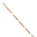 9ct Yellow Gold Figaro Bracelet 7"