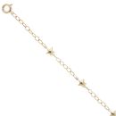 14ct Yellow Gold Triple Star Belcher Bracelet 8.5"