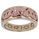 9ct Yellow and Rose Gold Heart Clogau Ring