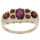 9ct Yellow Gold Garnet Dress Ring