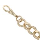 9ct Yellow Gold Patterned and Plain Belcher Bracelet 7"