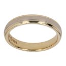 18ct Yellow And White Gold 3.9mm Wedding Band