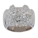 Silver Double Buckle Ring by Icesia