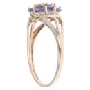 9ct Yellow Gold 0.01ct Diamond Cluster Ring