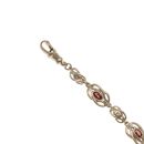 9ct Yellow and Rose Gold Clogau 0.05ct Diamond and Garnet Bracelet 7"