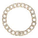 9ct Yellow Gold Square Patterned Curb Bracelet 8.5"