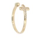 9ct Yellow Gold Cross Torque Ring