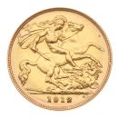 1912 George V Large Head UK Half Sovereign Coin