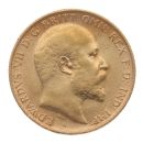1907 Edward VII UK Large Head UK Half Sovereign Coin