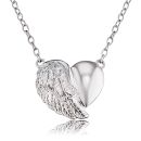 Angel Whisperer Heart Wing Necklace