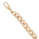 9ct Yellow Gold Patterned and Plain Belcher Bracelet 8.5"