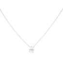 9ct White Gold 0.50ct Lab Grown Oval Cut Diamond Solitaire Pendant & Chain 18"