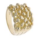 14ct Yellow Gold Five Row Keeper Ring