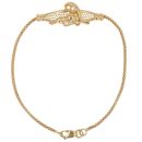 18ct Yellow Gold Cubic Zirconia Patterned Bracelet 7"