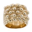 9ct Yellow Gold Four Row Keeper Ring