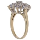 18ct Yellow Gold 1.00ct Brilliant Cut Diamond Cluster Ring
