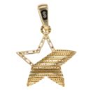 14ct Yellow Gold Monaco Cubic Zirconia Star Pendant