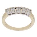 9ct Yellow Gold 0.15ct Brilliant Cut Diamond Five Stone Ring
