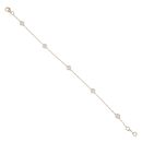 9ct Yellow Gold 0.50ct Brilliant Cut Lab Grown Diamond Fancy Bracelet 8.5"