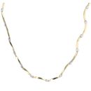 18ct Yellow and White Gold 0.20ct Brilliant Cut Diamond Necklace 16"