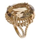 9ct Yellow Gold Smoky Quartz Fancy Ring