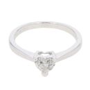 18ct White Gold 0.55ct Heart Cut Diamond Solitaire Ring