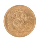1912 George V Large Head UK Half Sovereign Coin